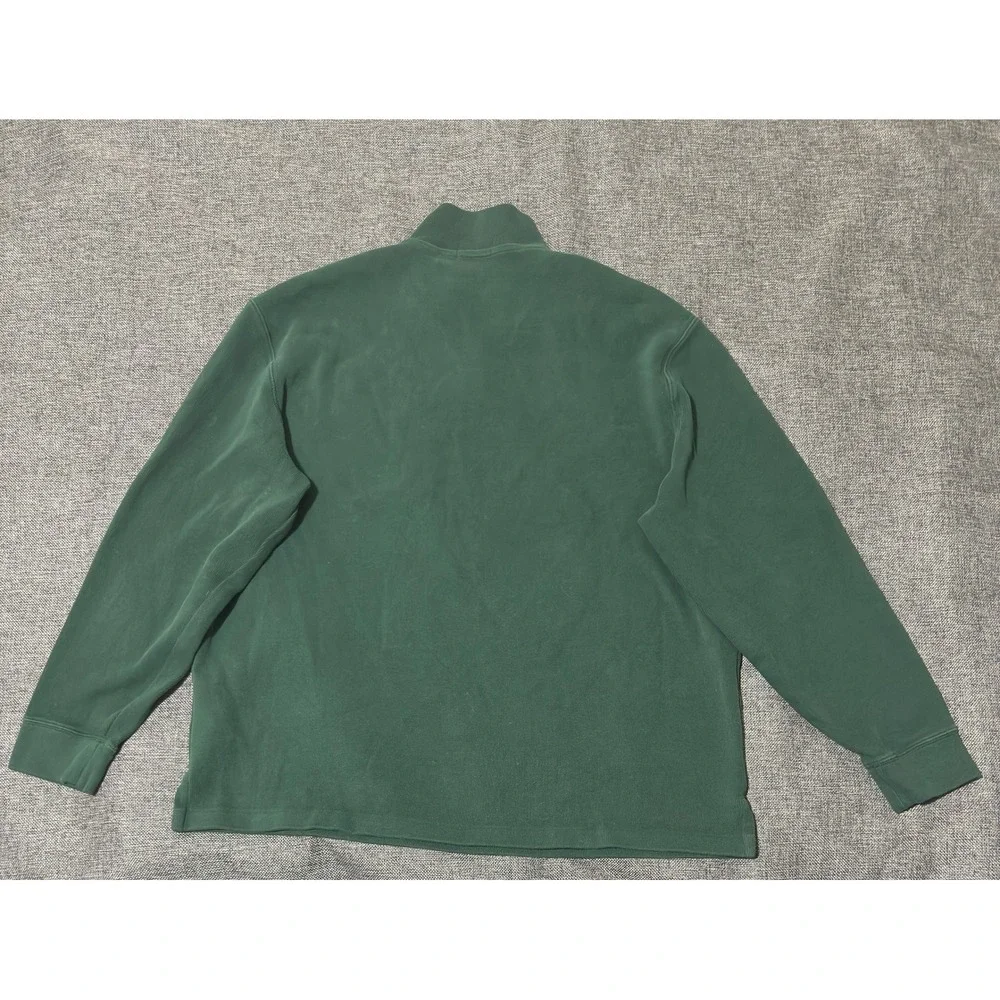 Polo Ralph Lauren Mens XXL Quarter Zip Pullover Green Cotton Sweater